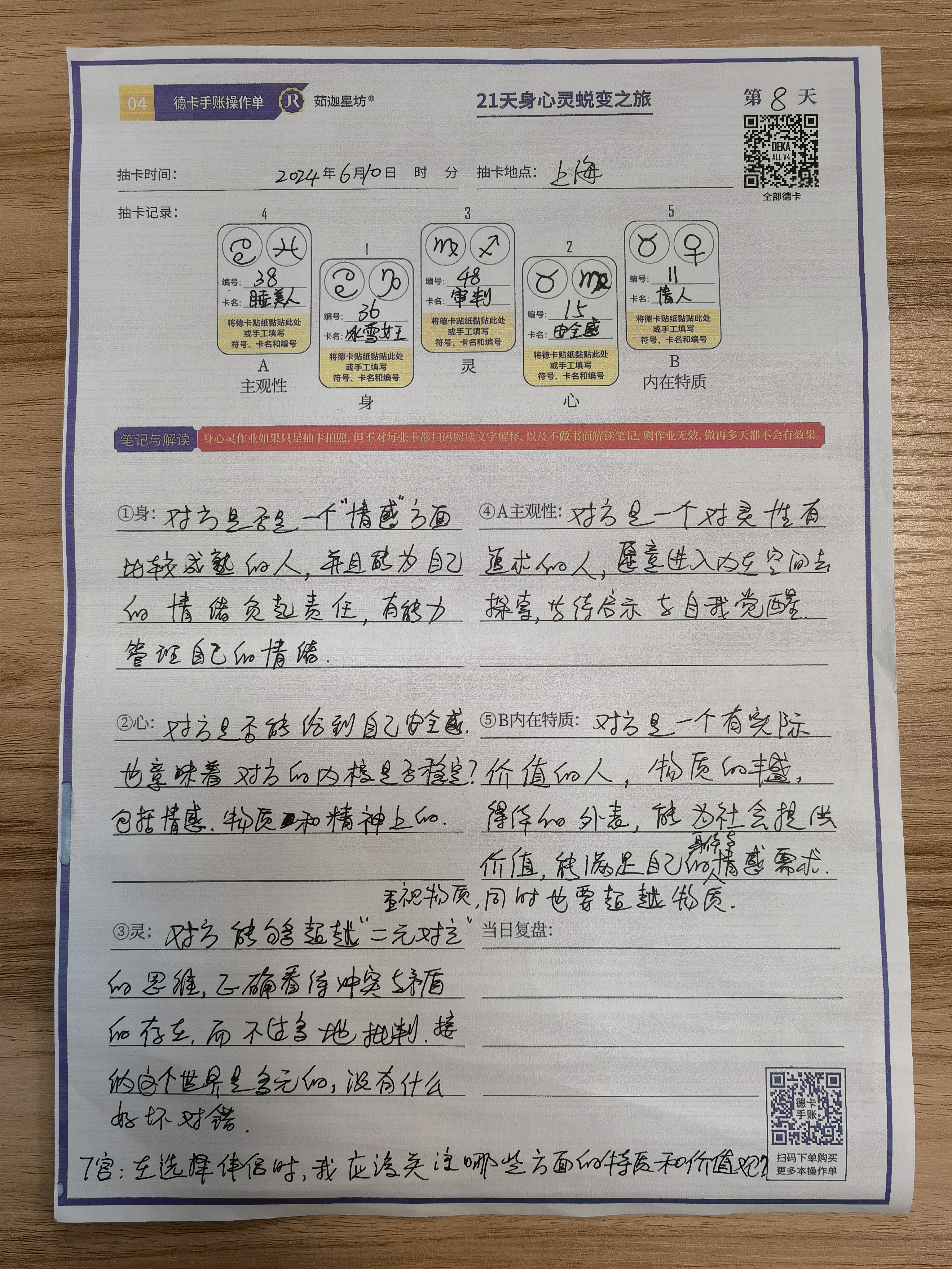 21天身心灵打卡 Day8，6.10
